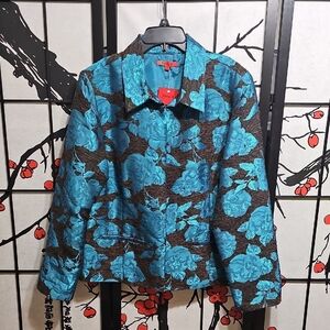 Joni B. Elegant Floral Blazer Size XL New